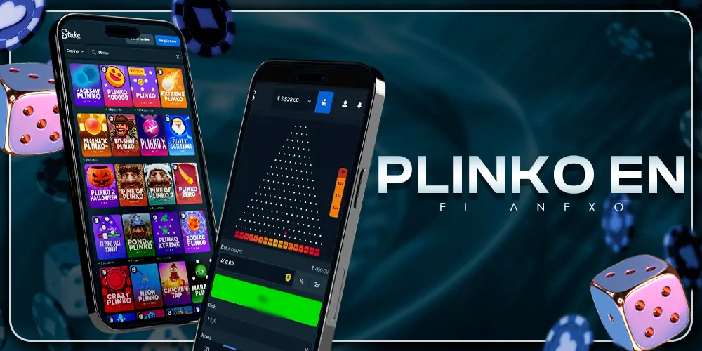 Aplicación de casino con el juego Plinko.